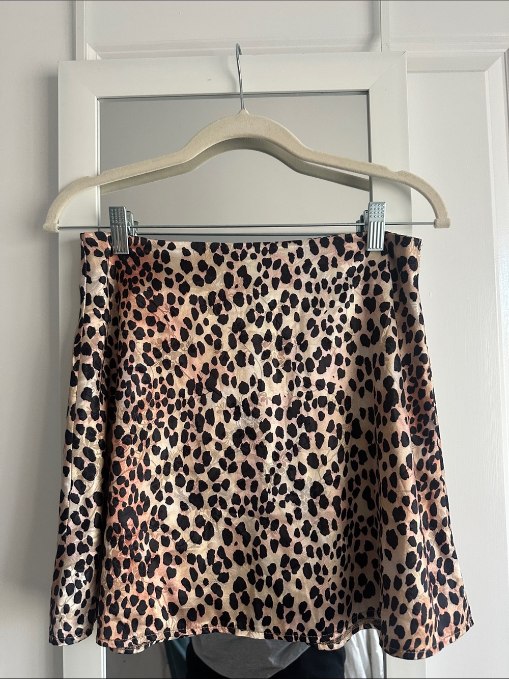 Princess polly silky cheetah print skirt